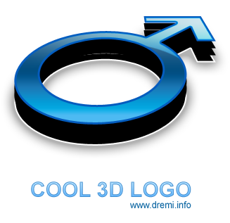 Cool 3D Logo web desain grafis