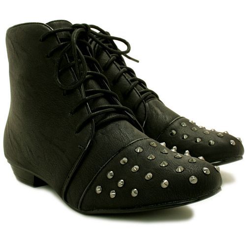 flat boots with studs