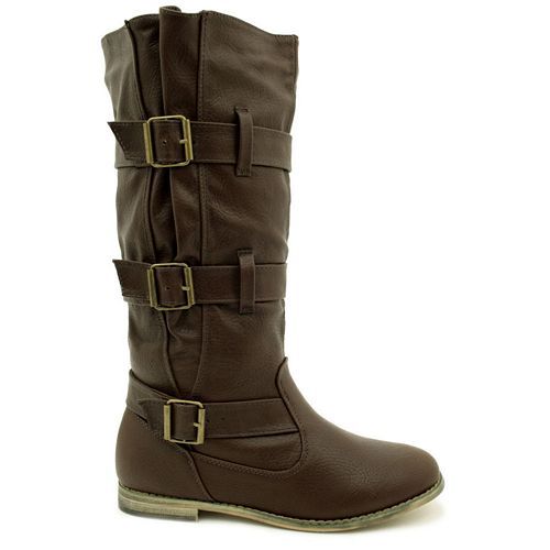 flat biker style boots