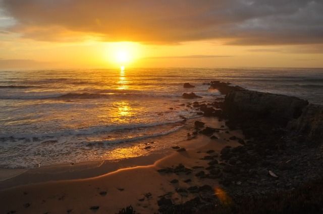 beach sunset photo: Yellow Sunset DSC_1587.jpg