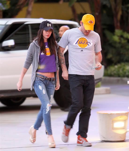 megan fox 2011 april. Megan Fox Lakers Game April 26