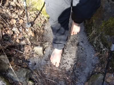 Barefoot on ice