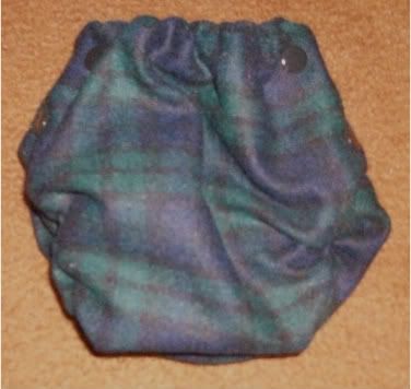 Blue/green Plaid wool wrap