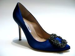 blue wedding shoes Manolo Blahnik
