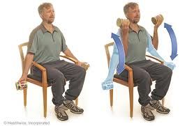arm raises while sitting