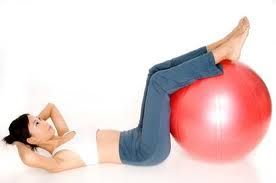 stability ball crunch