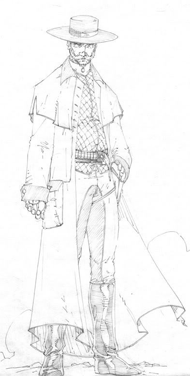 cowboy sketch