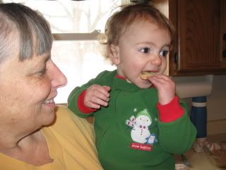 Eating a Christmas cookie