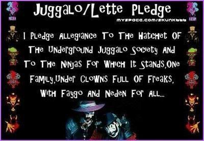 Juggalos secret Pledge … CULT COUGH COUGH CULT | Juggalo Holocaust - Anti  Insane clown posse and Juggalo Group