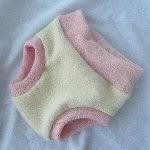 Wool Interlock Soaker-- Cream/Pink Small