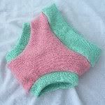 Wool Interlock Soaker-- Pink/Green Medium