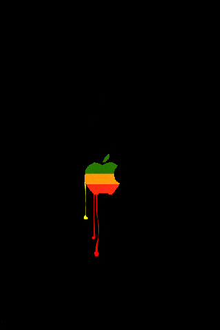 apple logo wallpaper. Rastafari Apple Logo -