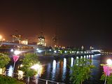 Sentosa Bridge at night