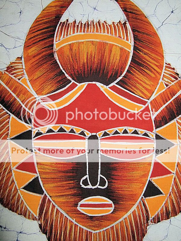 African Batik Mask new Africa ceremony tradition cib18  