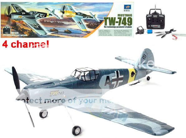 CH Remote Controlled TW 749 Me109 BF 109E Airplane RC