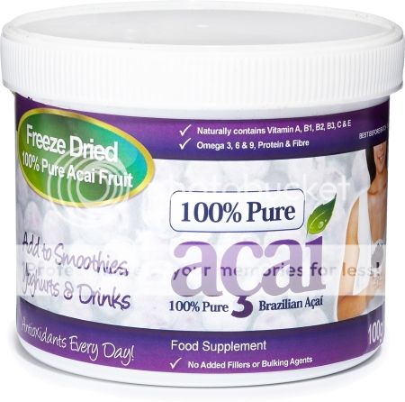 100% Pure Acai Berry Powder tub 100g