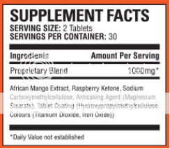 african mango by bauer nutrition ingredients