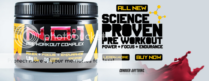 n.o:1 pre workout complex banner