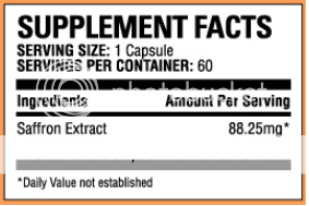 saffron by bauer nutrition ingredients
