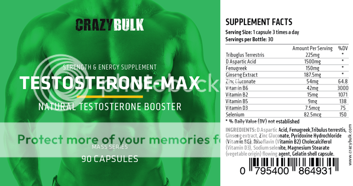 testosterone max ingredients