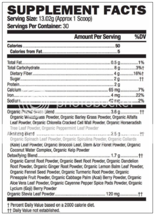 detox organics ingredients