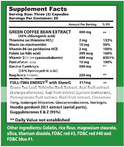 Full-Time Energy Green Coffee Bean Extract