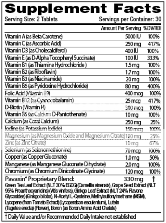pavaxin ingredients