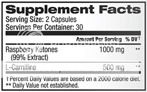 premium 1000mg raspberry ketones ingredients