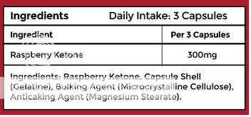 raspberry ketone 100mg ingredients