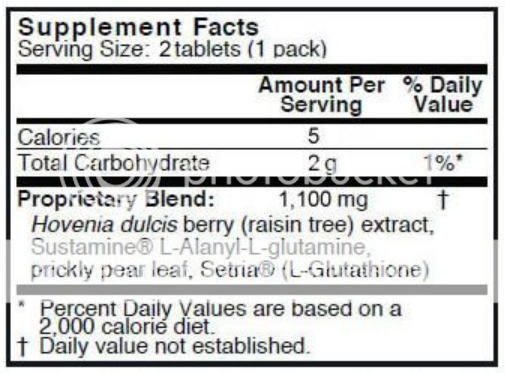 zaca recovery chewable ingredients