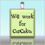 Scrabble Pendant Sweet CUTE CUPCAKE PHRASES Words Charm  