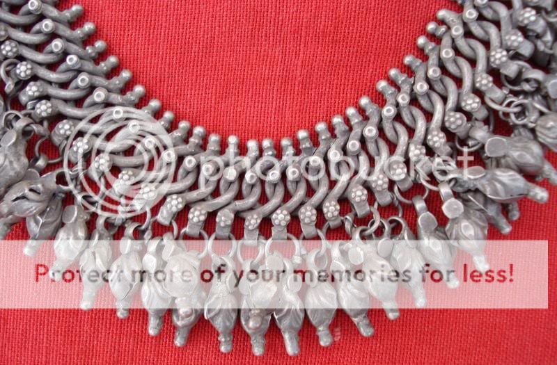   BELLY DANCE ETHNIC TRIBAL OLD SILVER JEWELRY NECKLACE PENDANT INDIA